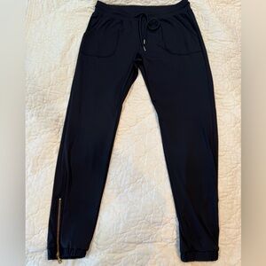 Zyia Active Black Peak Zipper Joggers